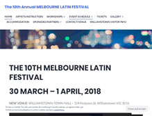 Tablet Screenshot of melbournelatinfestival.com.au